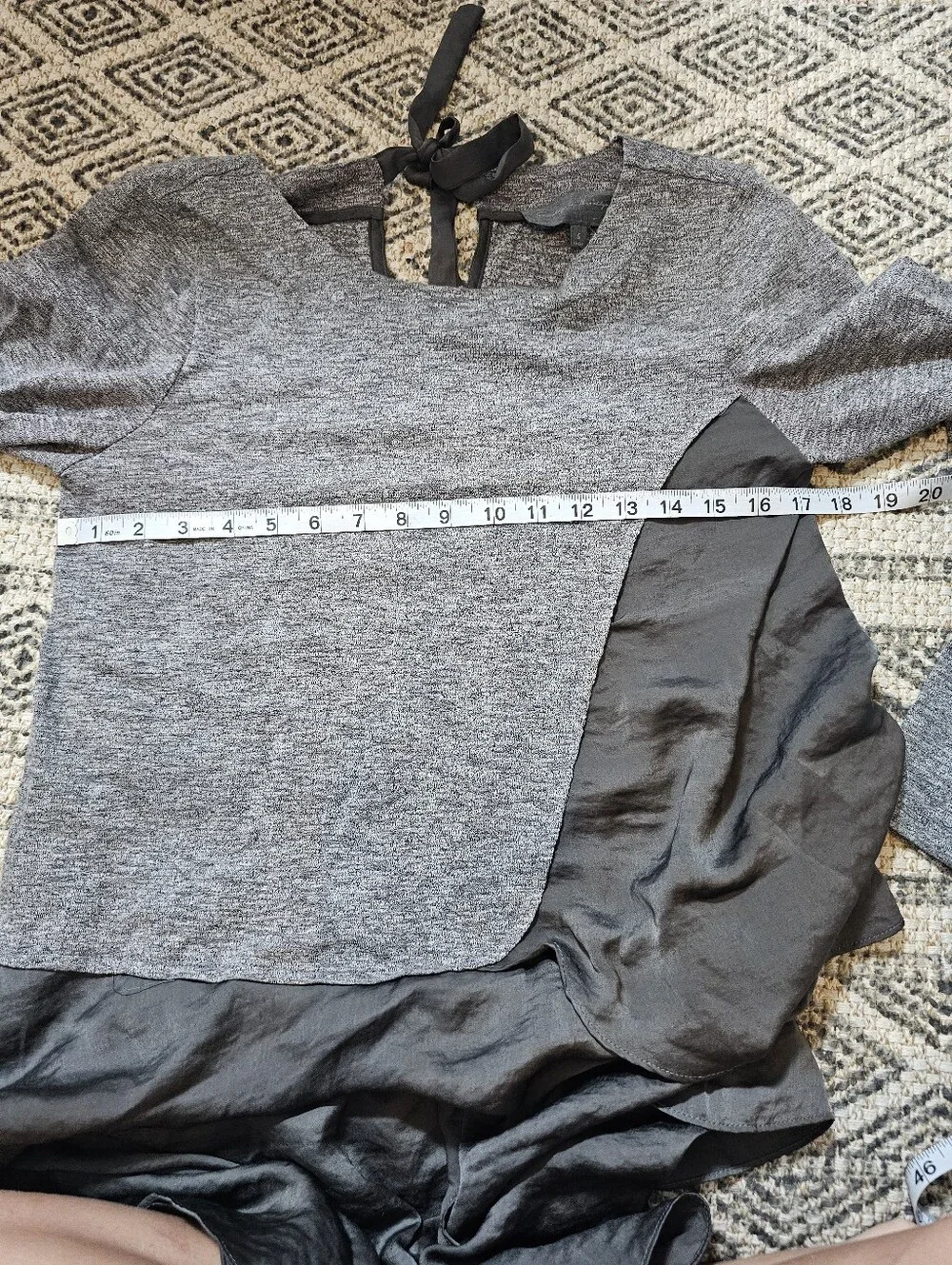 Anthropologie Sunday in Brooklyn gray tiered dress Size S